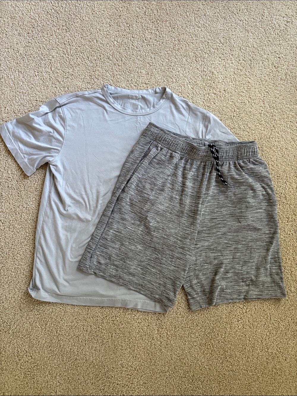 Boy’s Gray Heather Knit Tee and Drawstring Shorts - Casual Comfort